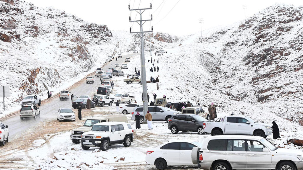 Snow in Saudi Arabia